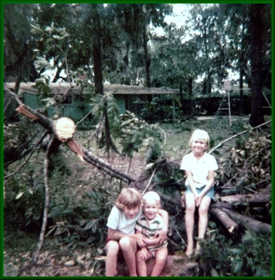 Robert, Deborah and Vicki in Highlands after Hurricane Dora